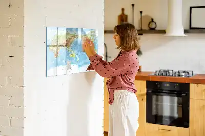 Fizikai világtérkép mágneses tábla filctollal