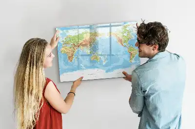 Fizikai világtérkép mágneses tábla filctollal