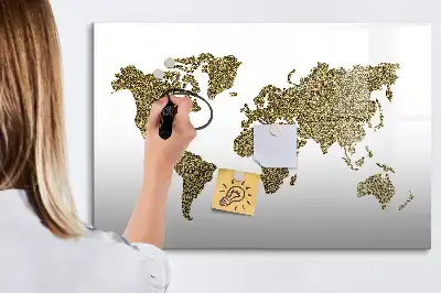 Mágneses törölhető világtérkép tábla világtérkép mintával