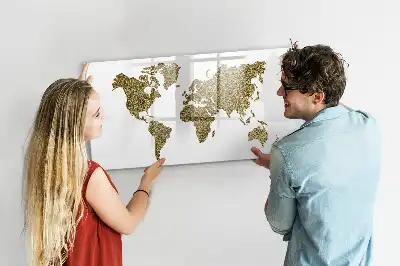 Mágneses törölhető világtérkép tábla világtérkép mintával