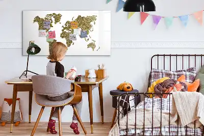 Mágneses törölhető világtérkép tábla világtérkép mintával