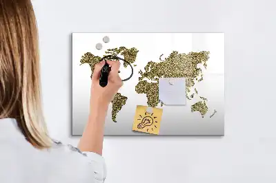 Mágneses törölhető világtérkép tábla világtérkép mintával