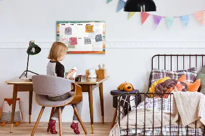 Mágneses törölhető tábla retro heti tervező