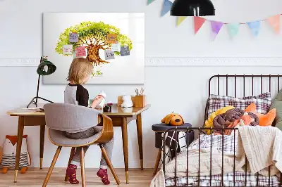 Mágneses családfa tábla filctollal