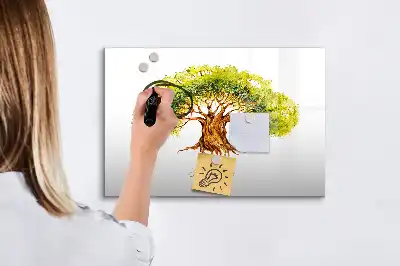 Mágneses családfa tábla filctollal