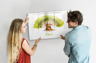 Mágneses családfa tábla filctollal