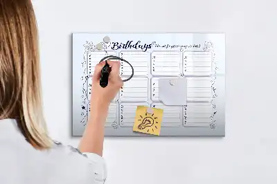 Mágneses tábla filctollal születésnapi jegyzet