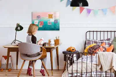 Mágneses törölhető tábla tengerpart és tenger mintával