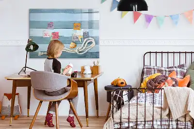 Mágneses tábla filctollal növények és kagylók mintás kivitel