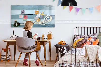 Mágneses tábla filctollal növények és kagylók mintás kivitel
