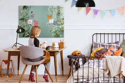 Mágneses törölhető tábla finom virágok mintával