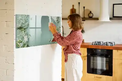 Mágneses törölhető tábla finom virágok mintával