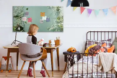 Mágneses törölhető tábla finom virágok mintával