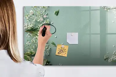 Mágneses törölhető tábla finom virágok mintával