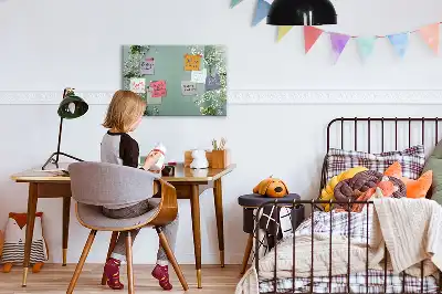 Mágneses törölhető tábla finom virágok mintával