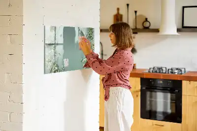 Mágneses törölhető tábla finom virágok mintával