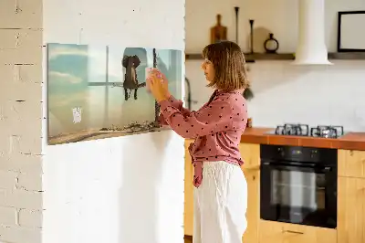 Elefánt a fán mágneses tábla filctollal