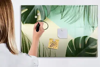 Mágneses törölhető tábla monstera levelek mintával