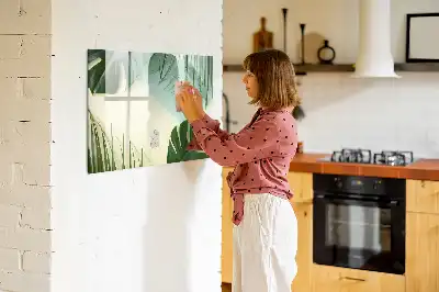 Mágneses törölhető tábla monstera levelek mintával