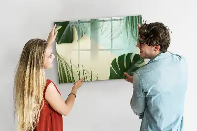 Mágneses törölhető tábla monstera levelek mintával