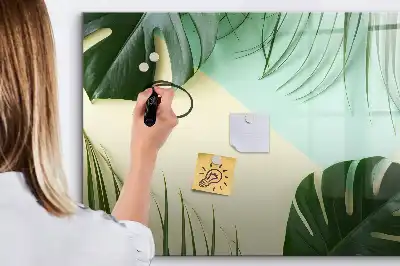 Mágneses törölhető tábla monstera levelek mintával