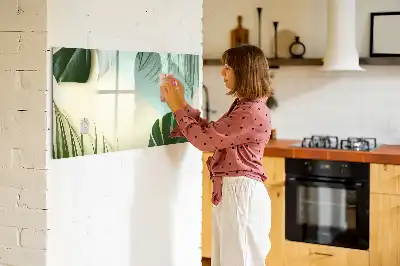 Mágneses törölhető tábla monstera levelek mintával