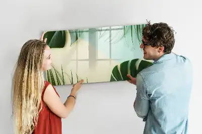 Mágneses törölhető tábla monstera levelek mintával