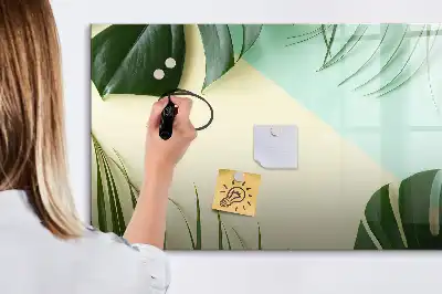 Mágneses törölhető tábla monstera levelek mintával