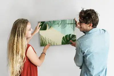 Mágneses törölhető tábla monstera levelek mintával