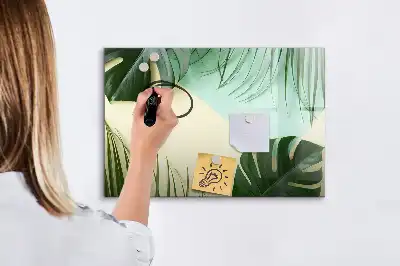 Mágneses törölhető tábla monstera levelek mintával
