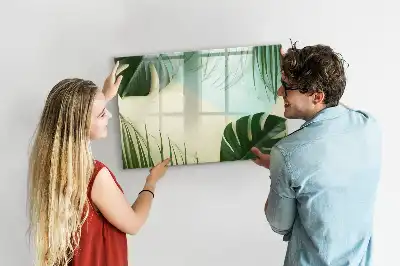 Mágneses törölhető tábla monstera levelek mintával