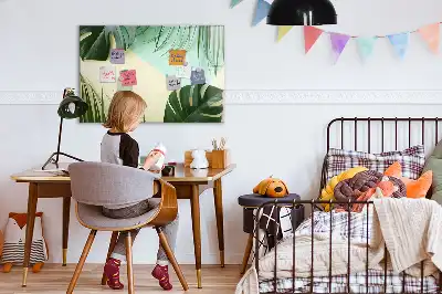 Mágneses törölhető tábla monstera levelek mintával