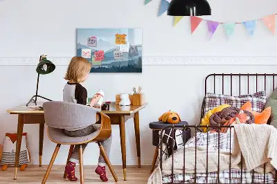Mágneses törölhető tábla hegyi tájkép mintával