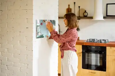 Mágneses tábla filctollal nyári kompozíció mintával
