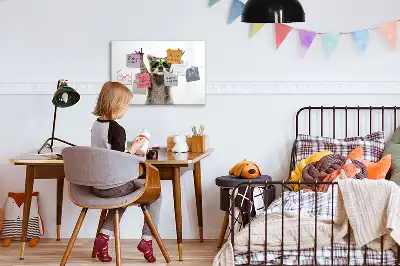 Mágneses törölhető tábla pozsgás növények szemüvegben mintával