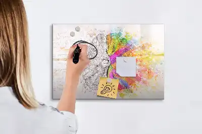 Mágneses törölhető tábla agy absztrakció mintával
