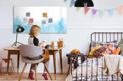 Mágneses tábla filctollal festett foltok mintával