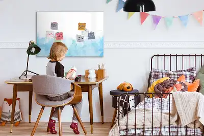 Mágneses tábla filctollal festett foltok mintával