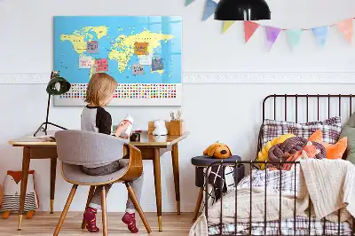 Mágneses törölhető tábla klasszikus világtérkép mintával