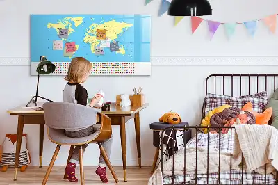 Mágneses törölhető tábla klasszikus világtérkép mintával