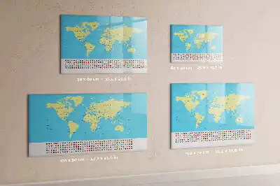 Mágneses törölhető tábla klasszikus világtérkép mintával