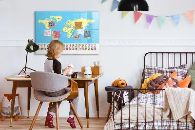 Mágneses törölhető tábla klasszikus világtérkép mintával