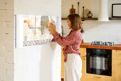 Mágneses törölhető tábla világtérkép mintával