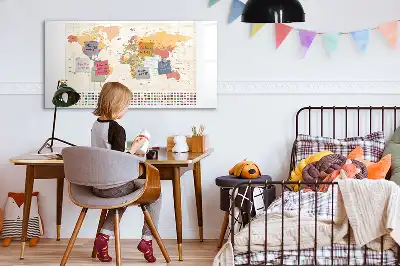 Mágneses törölhető tábla világtérkép mintával