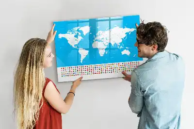 Államok körvonalas térképe mágneses tábla filctollal
