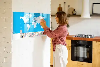 Államok körvonalas térképe mágneses tábla filctollal