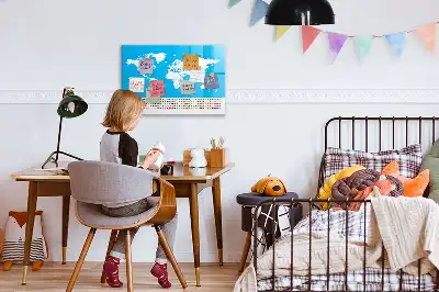 Államok körvonalas térképe mágneses tábla filctollal