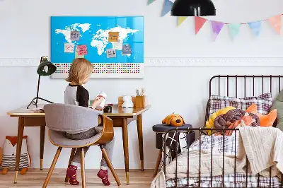 Államok körvonalas térképe mágneses tábla filctollal