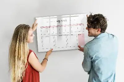Mágneses tábla filctollal heti tervező