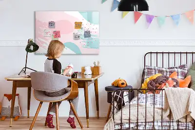 Mágneses törölhető tábla pasztell absztrakció mintával